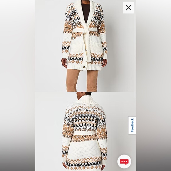 Striped Multicolor Cardigan Sweater - Picture 2 of 3